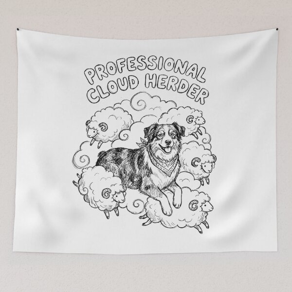 Item preview, The Cloud Herder - Australian Shepherd Dog designed and sold by bapupa.