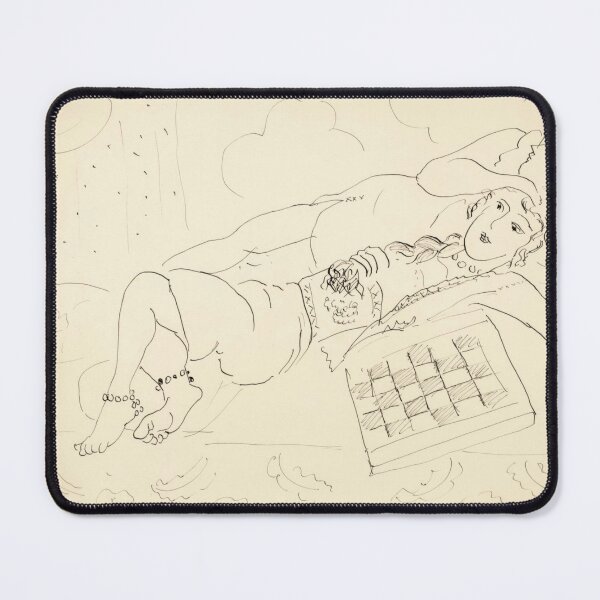 Item preview, Deux Odalisques by Henri Matisse: Minimal Line Art Poster designed and sold by artofuniverse.