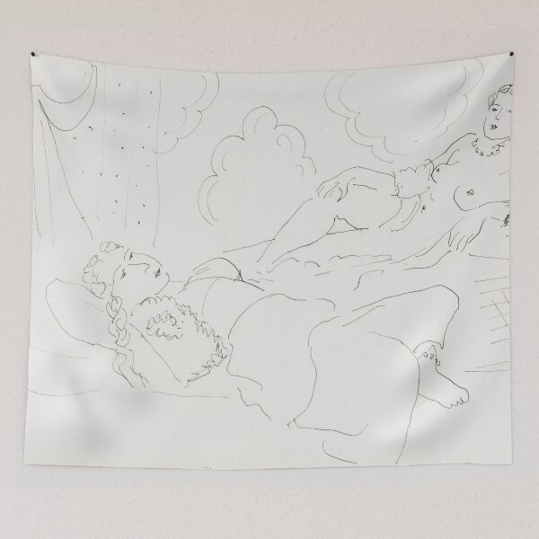 Item preview, Deux Odalisques by Henri Matisse: Minimalist Line Art Poster designed and sold by artofuniverse.