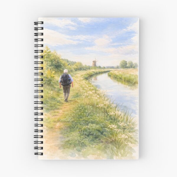 Item preview, Hiker on the Pieterpad Long Distance Hiking route in Netherlands  designed and sold by Studio Pico.