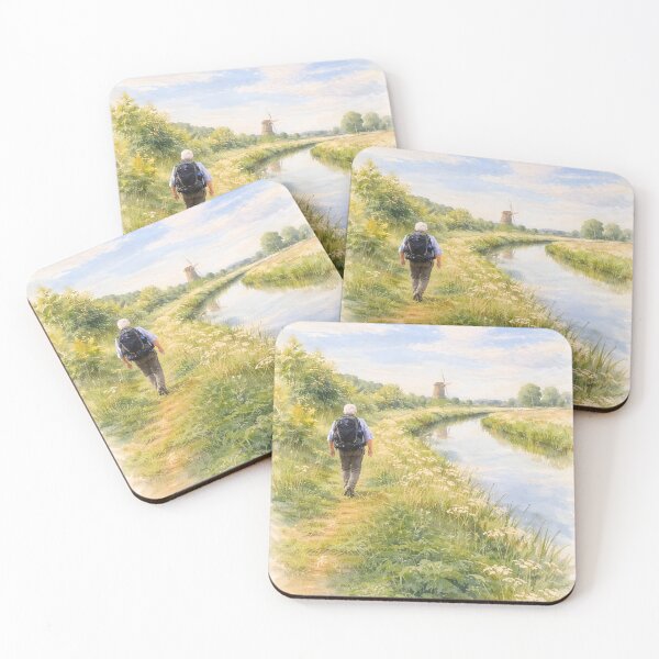 Item preview, Hiker on the Pieterpad Long Distance Hiking route in Netherlands  designed and sold by Studio Pico.