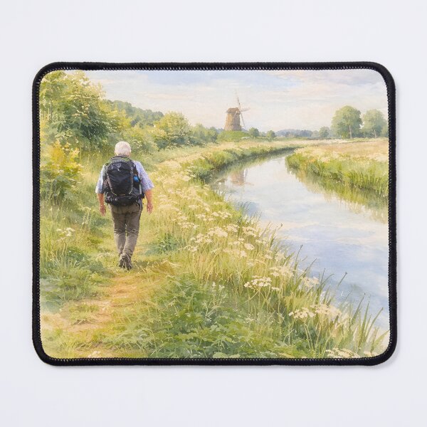 Item preview, Hiker on the Pieterpad Long Distance Hiking route in Netherlands  designed and sold by Studio Pico.