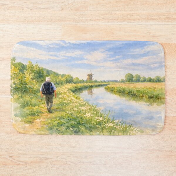 Item preview, Hiker on the Pieterpad Long Distance Hiking route in Netherlands  designed and sold by Studio Pico.