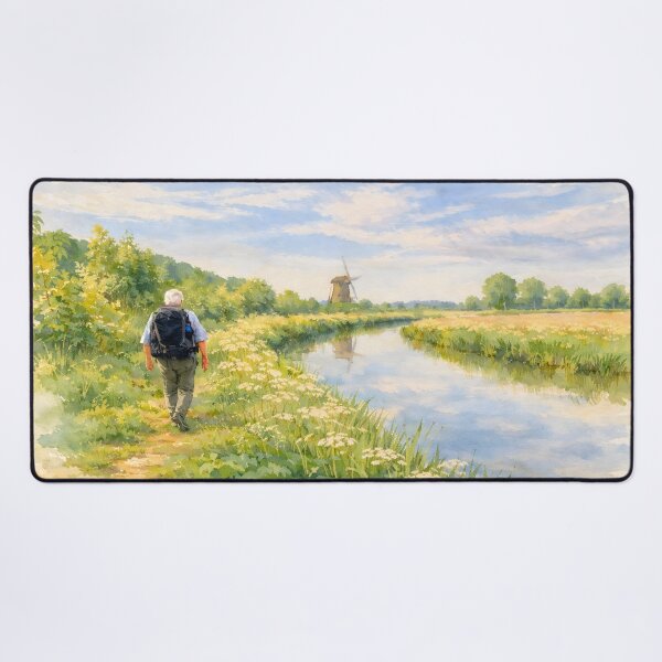 Item preview, Hiker on the Pieterpad Long Distance Hiking route in Netherlands  designed and sold by Studio Pico.