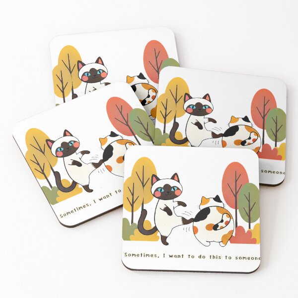 Item preview, Cute Playful Cats Illustration – Adorable Cartoon Cat Friendship Art designed and sold by meesub.
