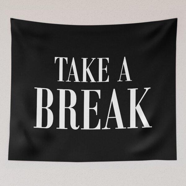 Item preview, Take A Break Minimal Quote T-Shirt | Self Care & Calm Typography designed and sold by PixelPlush.