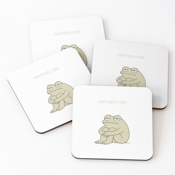 Item preview, Mentally Idle – Lazy Frog | Minimal Emotional Illustration designed and sold by WorkXPlay.