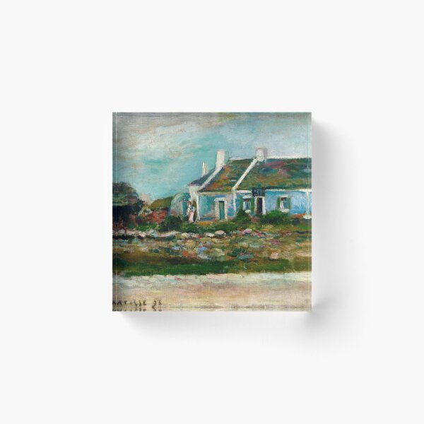 Item preview, Entree De Cabaret Breton by Henri Matisse: Coastal Fauvist Cottage Print designed and sold by artofuniverse.