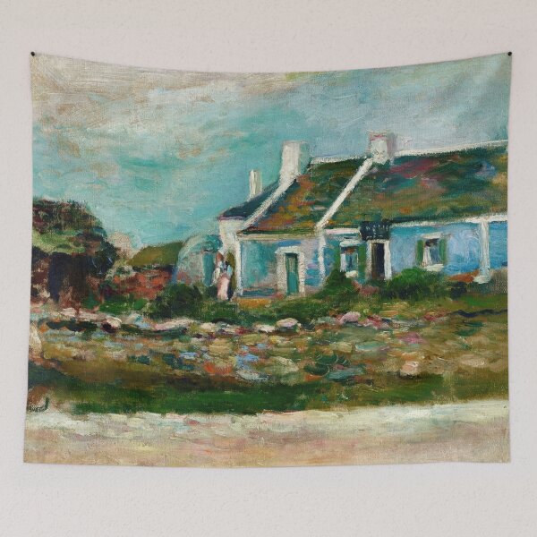 Item preview, Entree De Cabaret Breton by Henri Matisse: Coastal Fauvist Cottage Print designed and sold by artofuniverse.