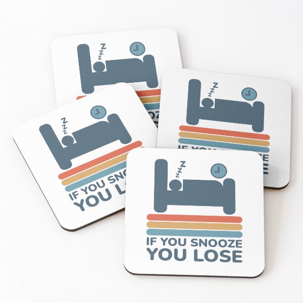 Item preview, If You Snooze You Lose - Funny Bedtime Sleep Pun Humor  designed and sold by Shape Snip Studio.