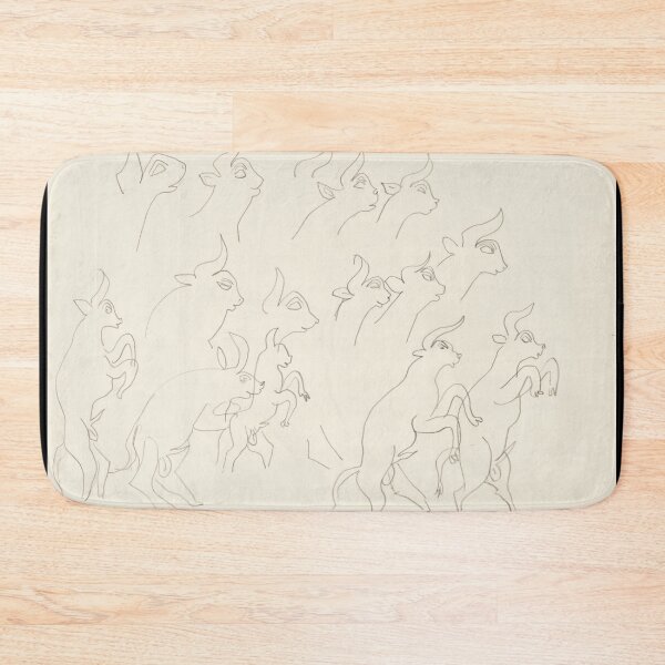 Item preview, Etudes De Boucs by Henri Matisse: Minimal Line Drawing Study designed and sold by artofuniverse.