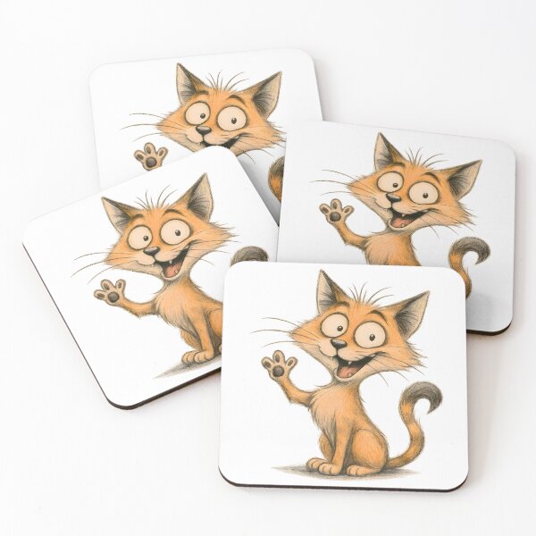 Item preview, Expressive Cat Waving Hello designed and sold by Yomere.