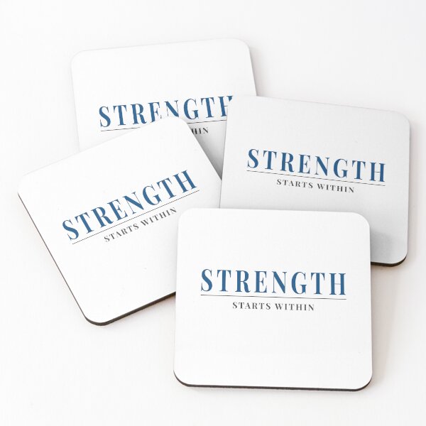 Item preview, Strength Starts Within Minimalist Fitness Typography Art designed and sold by FunFitLife Studio.