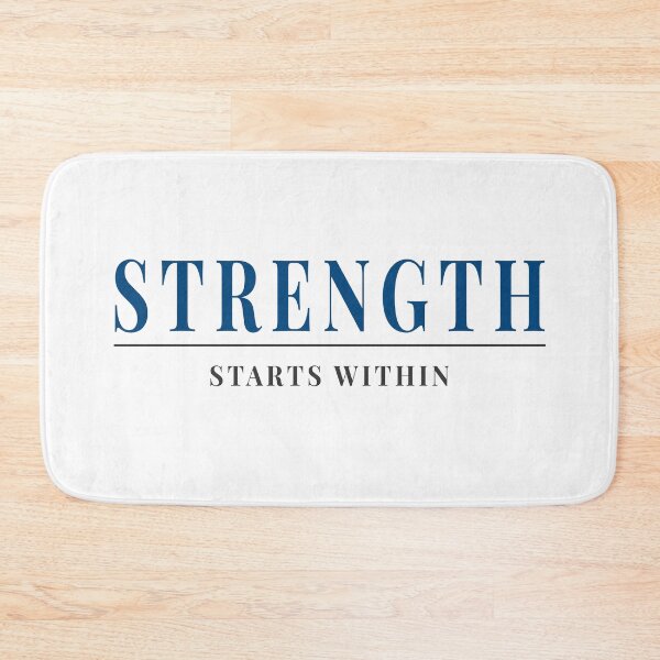 Item preview, Strength Starts Within Minimalist Fitness Typography Art designed and sold by FunFitLife Studio.