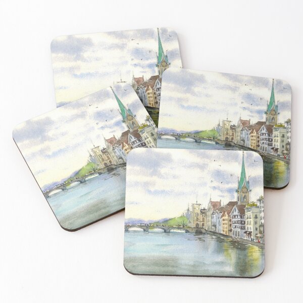 Item preview, Zurich cityscape with bridge. Switzerland designed and sold by Colibri77.