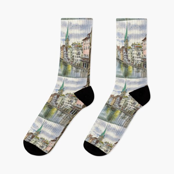 Item preview, Zurich cityscape with bridge. Switzerland designed and sold by Colibri77.