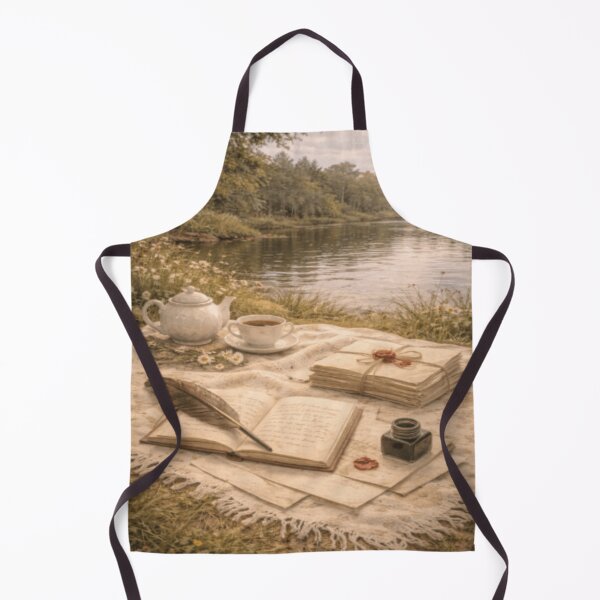 Item preview, Picnic Poetry Letters – Storybook Tea by the Lake Cottagecore Art designed and sold by ArtFreshStudio.