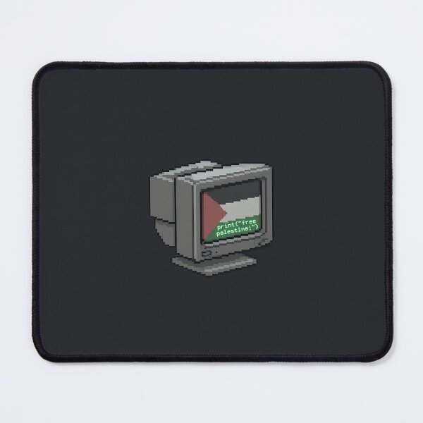 Item preview, Retro “Free Palestine!” print command in Python on a computer designed and sold by namiimami.