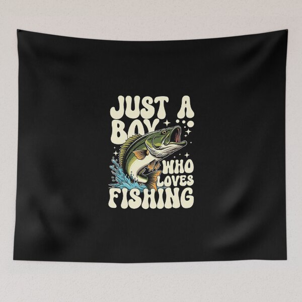 Item preview, Just a Boy Who Loves Fishing designed and sold by dudelinart.
