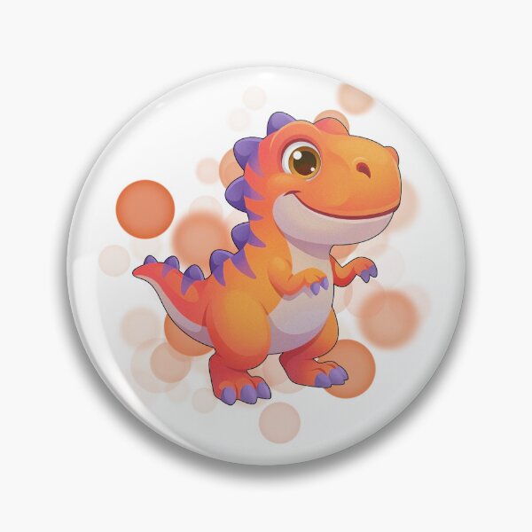 Item preview, Orange Dinosaur with Purple Details - Cute Illustration designed and sold by iamKRUK.