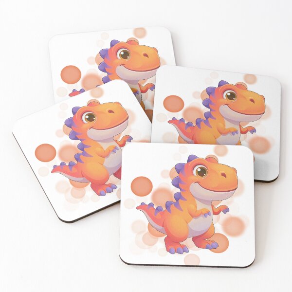 Item preview, Orange Dinosaur with Purple Details - Cute Illustration designed and sold by iamKRUK.