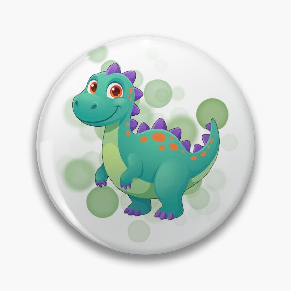 Item preview, Green Dinosaur with Purple Details - Cute Illustration designed and sold by iamKRUK.