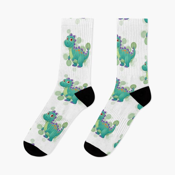 Item preview, Green Dinosaur with Purple Details - Cute Illustration designed and sold by iamKRUK.