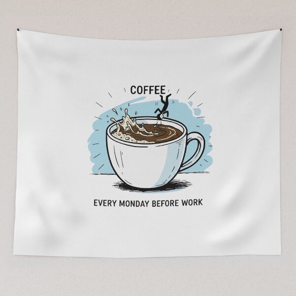 Item preview, Funny Coffee Monday Morning Shirt – Coffee Every Monday Before Work Humor designed and sold by Fun-and-joy.