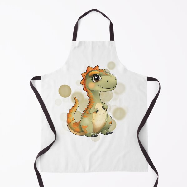 Item preview, Green Dinosaur with Orange Details and a Smile - Cute Illustration designed and sold by iamKRUK.