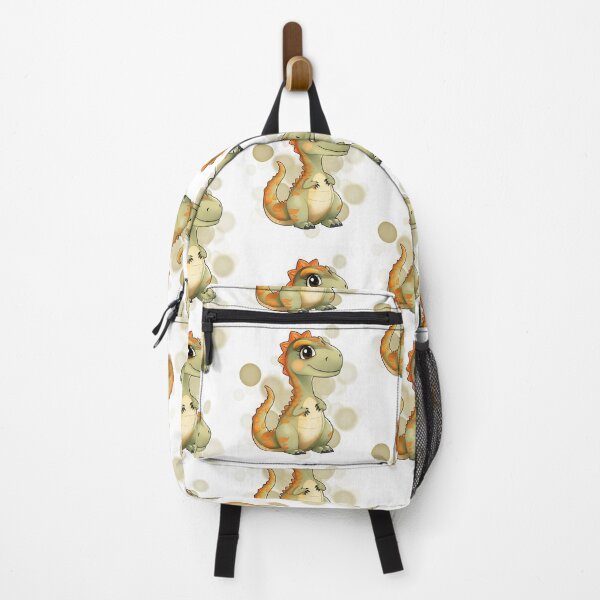 Item preview, Green Dinosaur with Orange Details and a Smile - Cute Illustration designed and sold by iamKRUK.