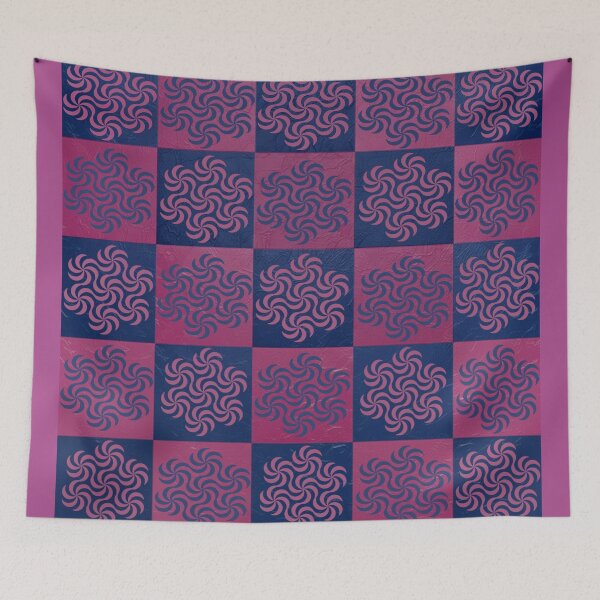 Item preview, Textured Navy Pink Checkerboard Pattern - Bold Geometric Design designed and sold by Italian Ink Studio.
