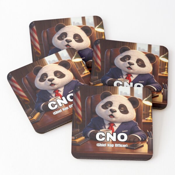 Item preview, CNO Chief Nap Officer Panda – Funny Office Panda Boss Design designed and sold by snaperos.