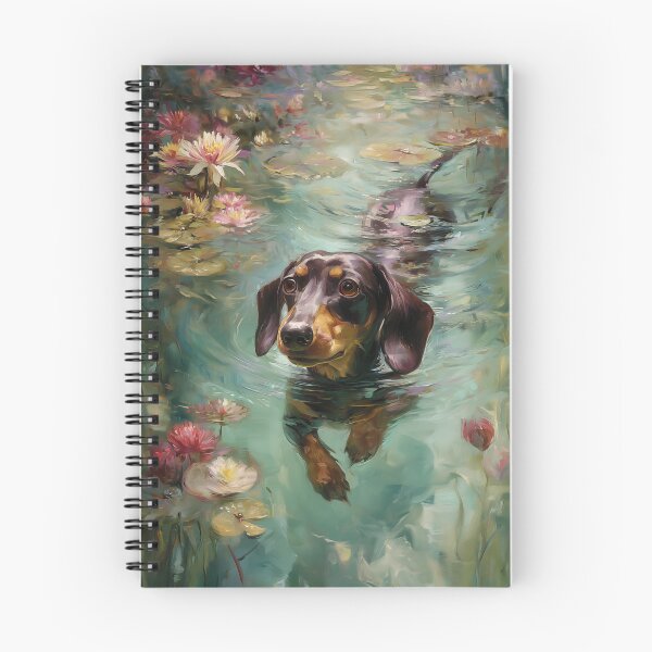 Item preview, Dachshund Swimming Among Water Lilies designed and sold by PetsArt.