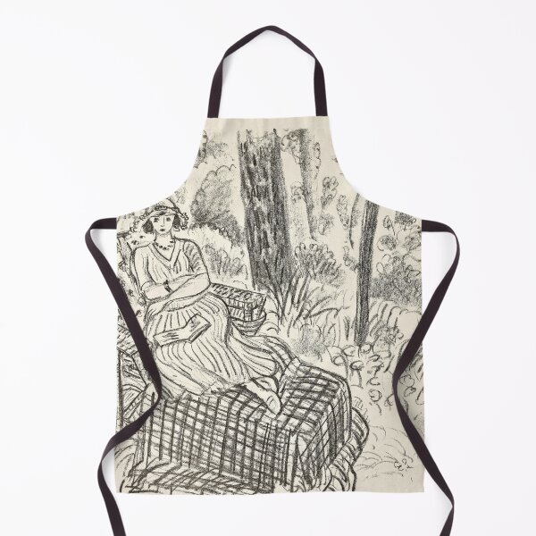 Item preview, Jeune Femme a La Chaise Longue Dans Un Sous Bois by Henri Matisse: Modernist Line Art designed and sold by artofuniverse.