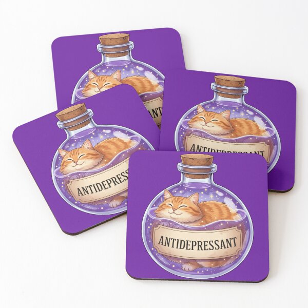 Item preview, Funny Cat Potion - Literal Antidepressant Magic Bottle designed and sold by MythoWorldddd.