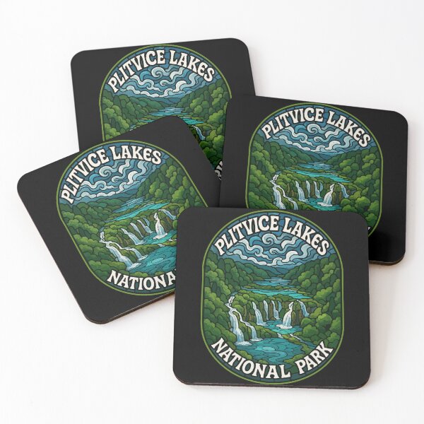 Item preview, Plitvice Lakes Croatia Stained Glass Travel designed and sold by TomFrontierArt.