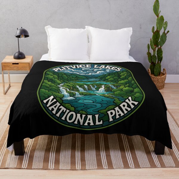 Item preview, Plitvice Lakes Croatia Stained Glass Travel designed and sold by TomFrontierArt.