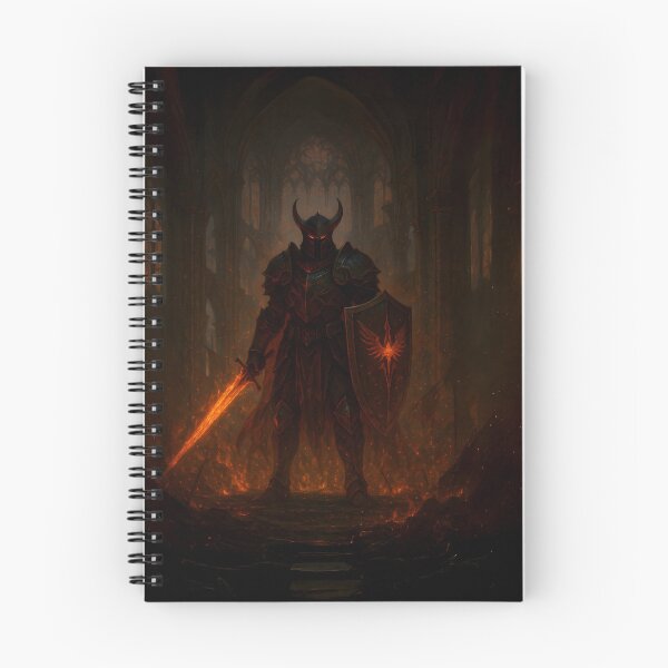 Item preview, Dark Fantasy Knight, Paladin Fantasy, Wall Decor, Fire Warrior Gothic Art designed and sold by CharmedVille.