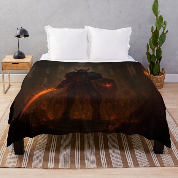 Item preview, Dark Fantasy Knight, Paladin Fantasy, Wall Decor, Fire Warrior Gothic Art designed and sold by CharmedVille.