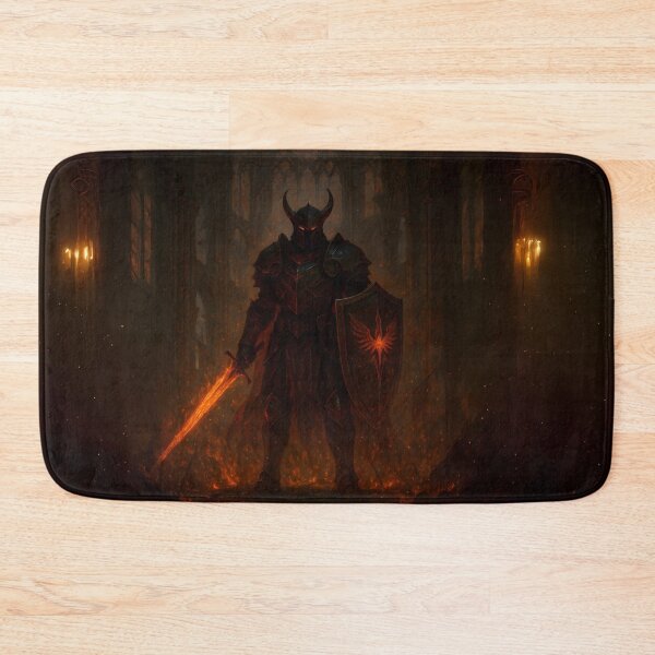 Item preview, Dark Fantasy Knight, Paladin Fantasy, Wall Decor, Fire Warrior Gothic Art designed and sold by CharmedVille.