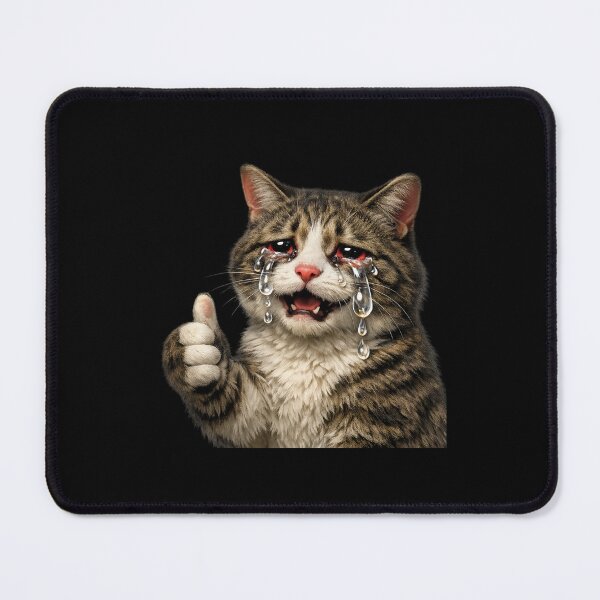 Item preview, Funny Relatable Crying Kitty Meme designed and sold by Oddifys.