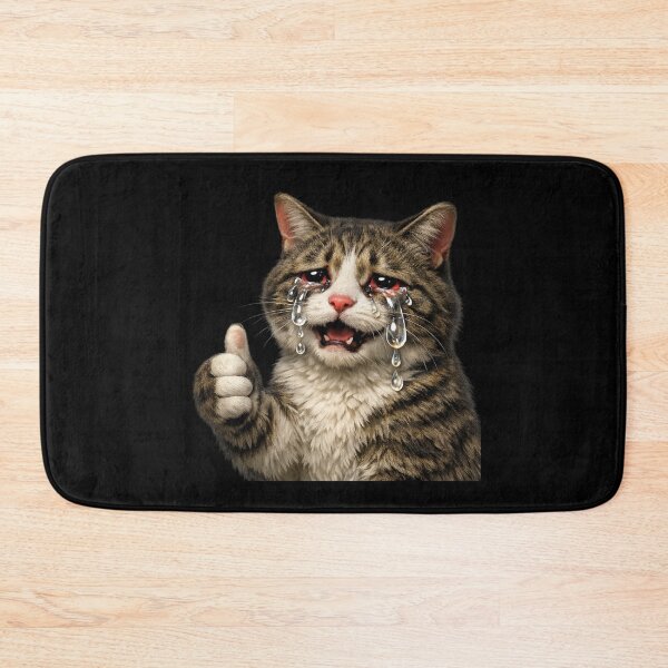 Item preview, Funny Relatable Crying Kitty Meme designed and sold by Oddifys.
