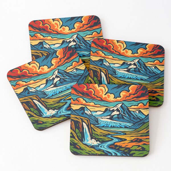 Item preview, Iceland landscape | Comics stylCartoone -  designed and sold by ComicsFactory.