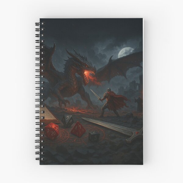 Item preview, Epic Dragon Battle, Dark Fantasy RPG Art, dnd mth playmat play mat designed and sold by CharmedVille.