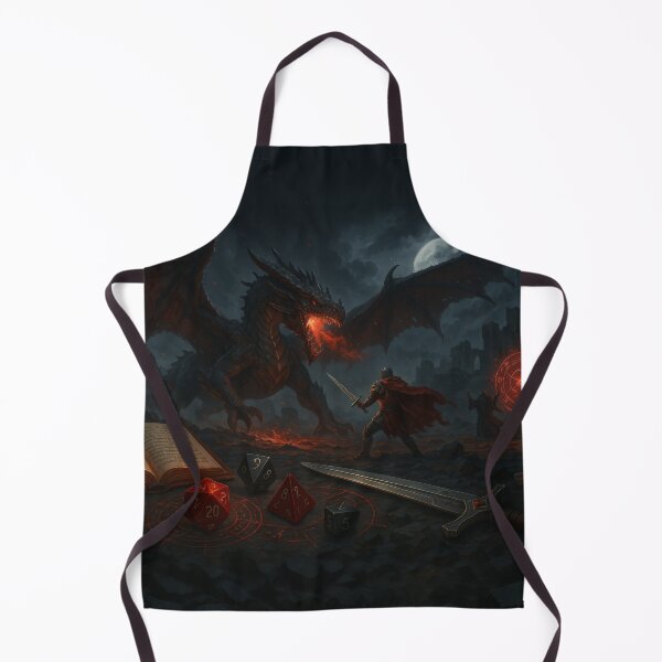 Item preview, Epic Dragon Battle, Dark Fantasy RPG Art, dnd mth playmat play mat designed and sold by CharmedVille.