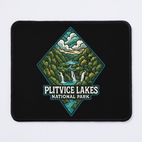 Item preview, Stained Glass Art Plitvice Lakes Croatia Travel designed and sold by TomFrontierArt.