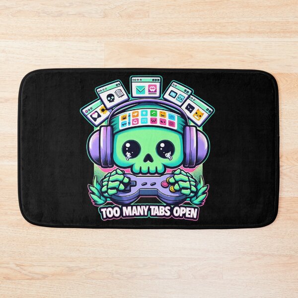 Item preview, My Brain Has Too Many Tabs Open – Funny Gamer Skull Design designed and sold by laggy-soul-0.