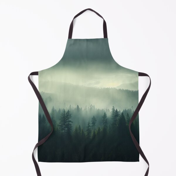 Item preview, Misty Pine Forest Landscape, Moody Green Mountain Fog, Dark Green Nature designed and sold by CharmedVille.