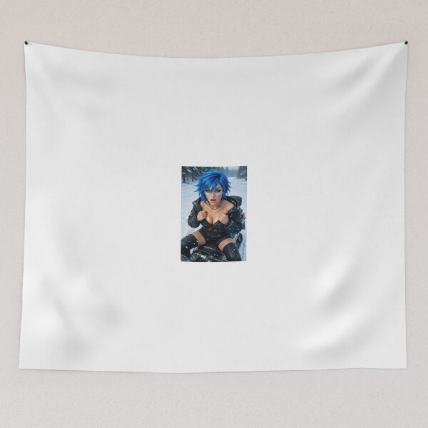 Item preview, cipher blue hair biker blizzard designed and sold by CathryneDelamort.