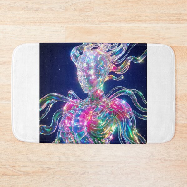 Item preview, Neon Iridescent Alien Goddess in Space designed and sold by maboroshilab.